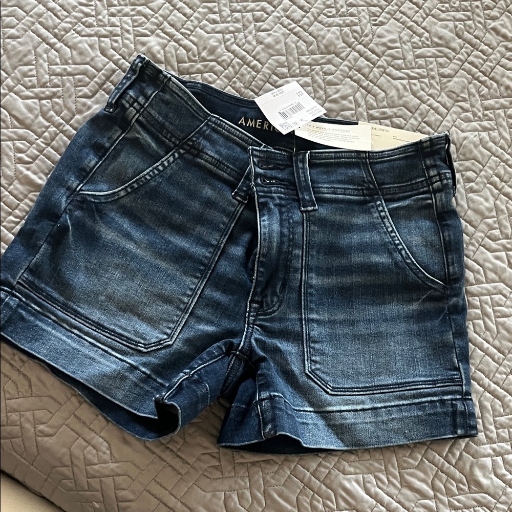 American Eagle Outfitters Dark Blue Jean Shorts